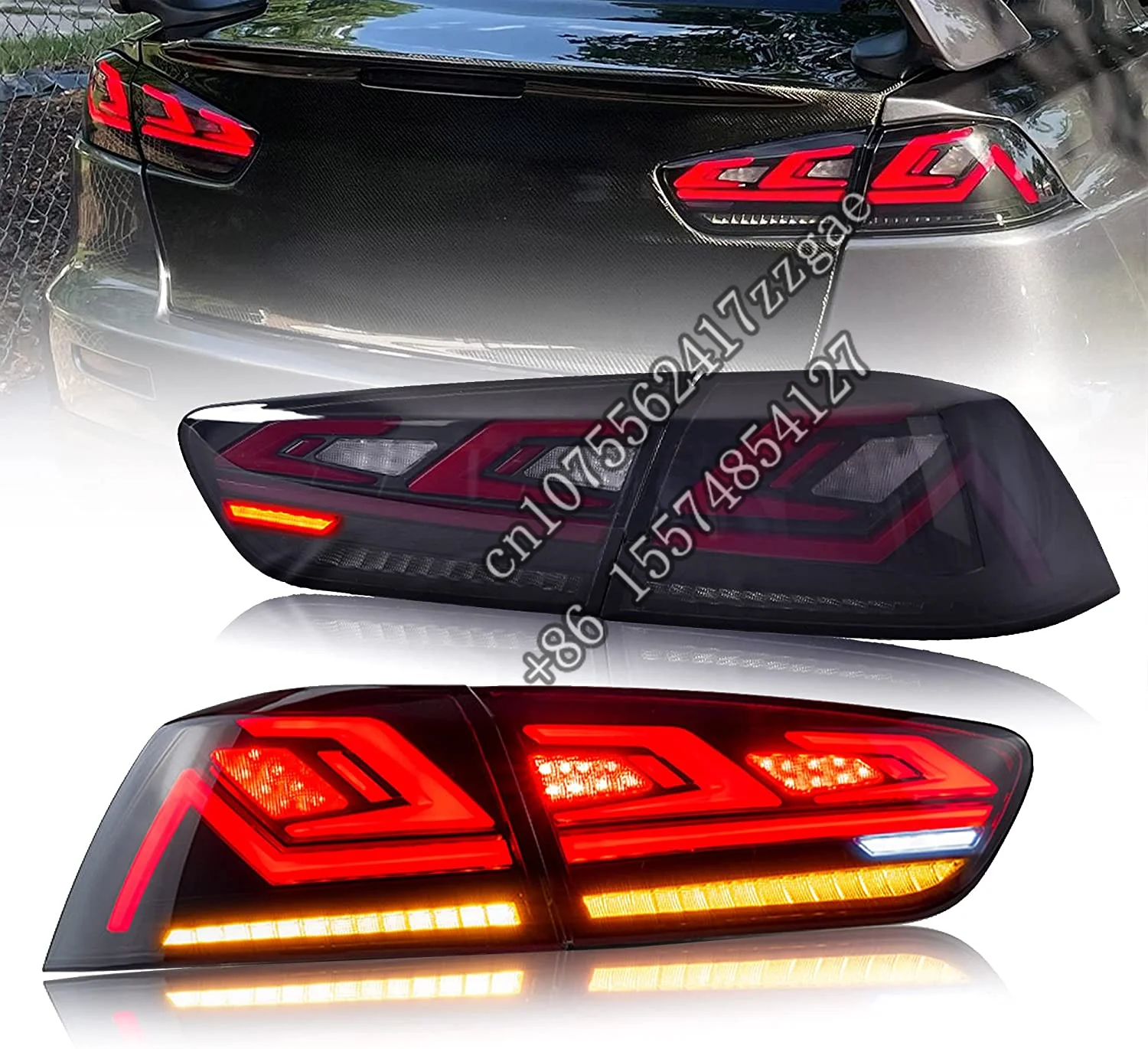 

HCmotion Factory E-mark Start UP Animation Sequential rear lamp Lancer ex evo 2008-2017 LED taillights For Lancer