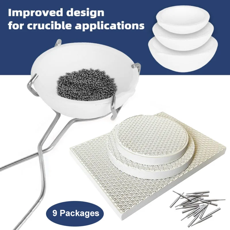 Kit de Fundição de Fundição de Soldagem para Fazer Jóias Quartz Crucible Tong Tijolo de Fogo Isolante Cadinho de Alumina para Fazer