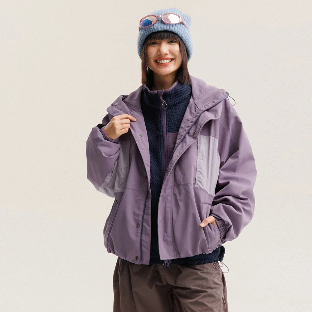 

Women Men Streetwear Fashion Loose Casual Sport Hooded Jacket Unisex Outdoor Waterproof Techwear Cargo Jacket Track Coat