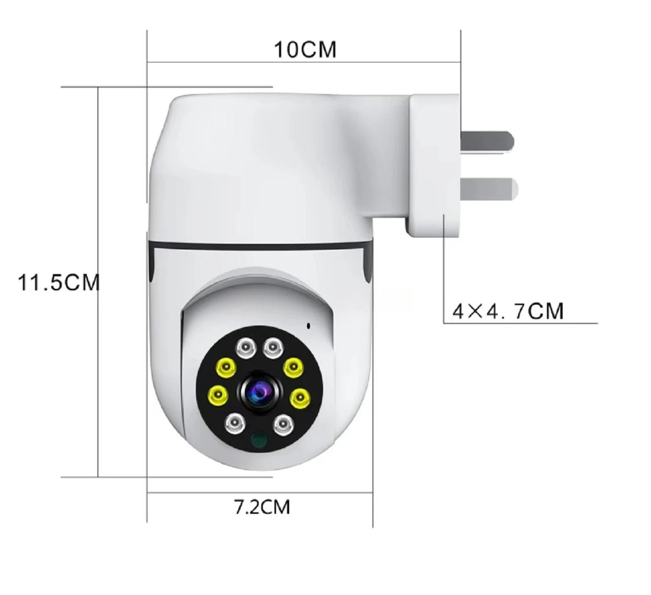 3MP Robot Wifi V380 Pro UK European Union US Standard Wall Adapter Wall Plug Socket Camera Wifi Home