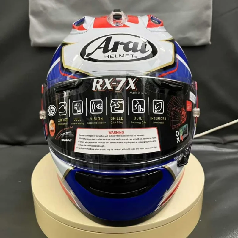 RX-7X RX7X Full Face Motorcycle Helmet, For Road Motorcycles And Racing Karts Protection Helmet Pedrosa Spirit Blue,Capacete