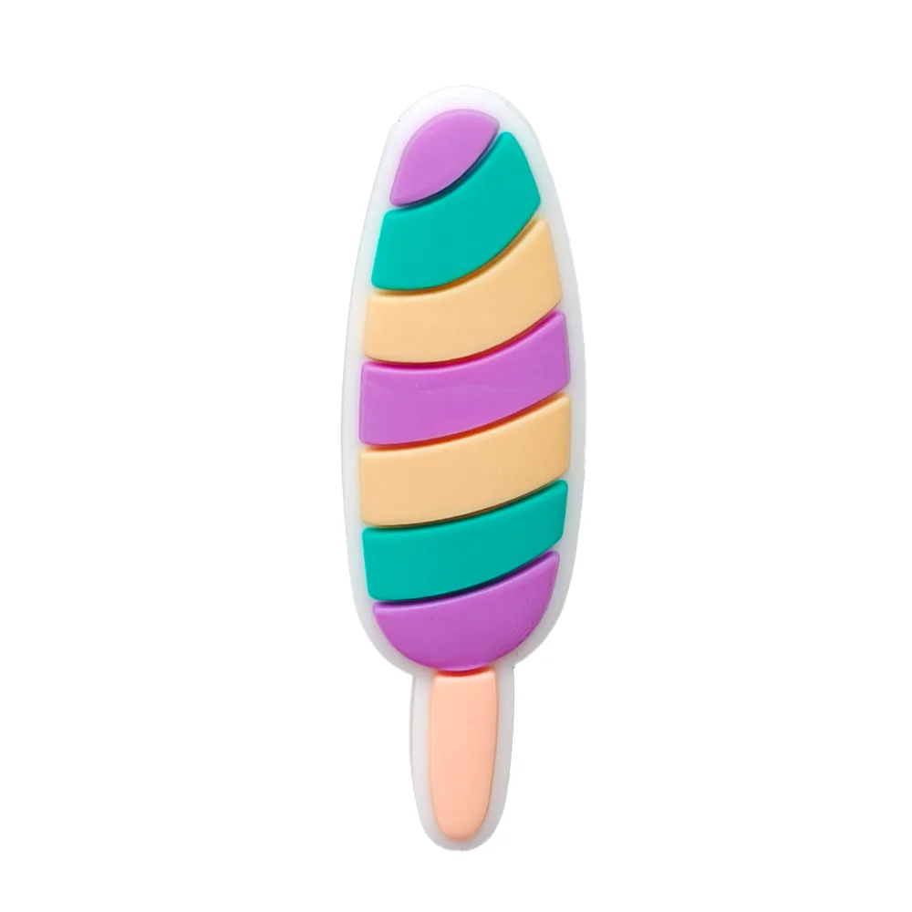 18 ชิ้น PVC น่ารักสีสัน Candy รองเท้า Charms ไอศกรีมรองเท้าอุปกรณ์ตกแต่ง Clog Pin สําหรับผู้หญิงหญิง