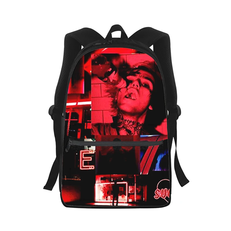 Lil Peep Rapper Mannen Vrouwen Rugzak 3d Print Mode Student Schooltas Laptop Rugzak Kids Reizen Schoudertas