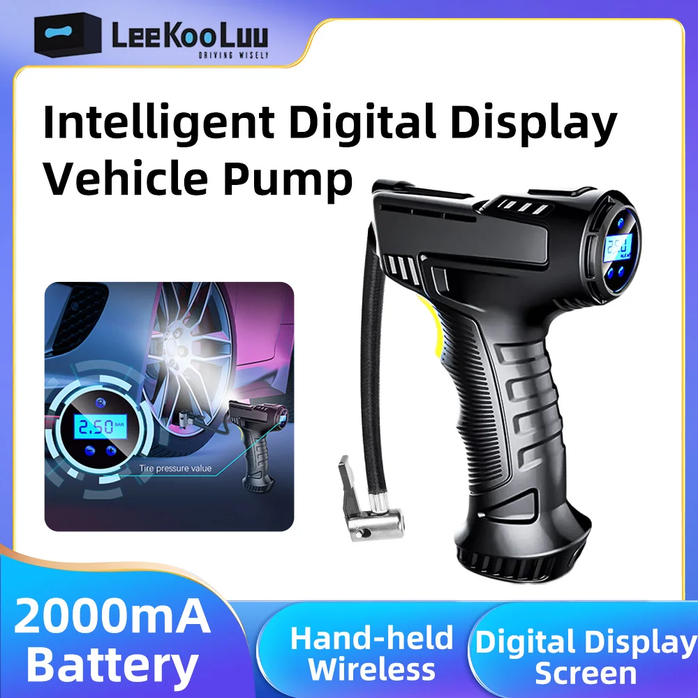 Vehicle mounted handheld wireless intelligent digital display vehicle inflation pump car tire portable inflation machine