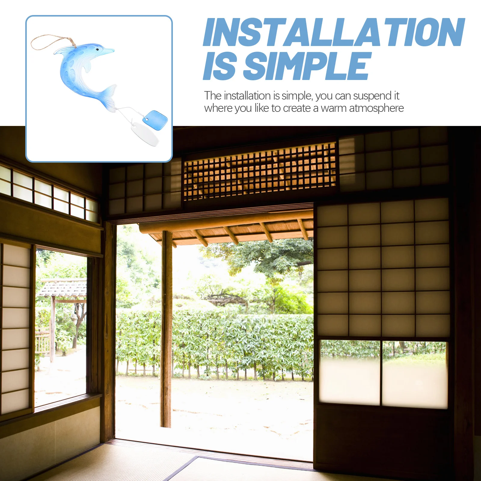 

Glass Dolphin Hanging, Exquisite Dolphin Wall Decor, Creative Glass Art For Home Garden, Beach Theme Decoration, Coastal