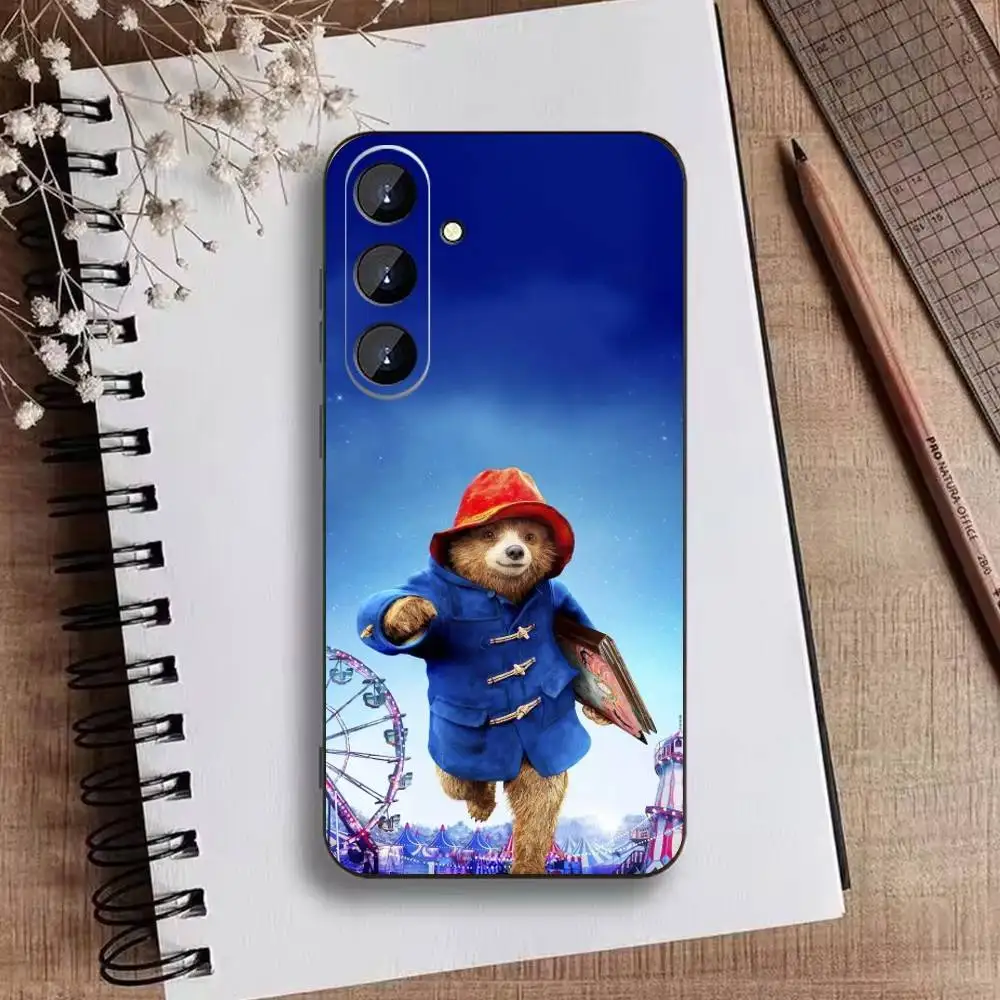 Cute S-Paddington Bear Phone Case For Samsung Galaxy A73,A21s,A22,A31,A52,A53,A71,A41Soft Black Shell