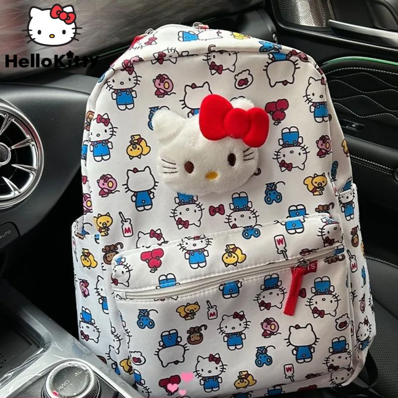 

Sanrio Hello Kitty Cute Backpacks Y2k Girl Aesthetic Fashion Shoulder Bag Student Japan Korean Style Schoolbag Women Kawaii Bags