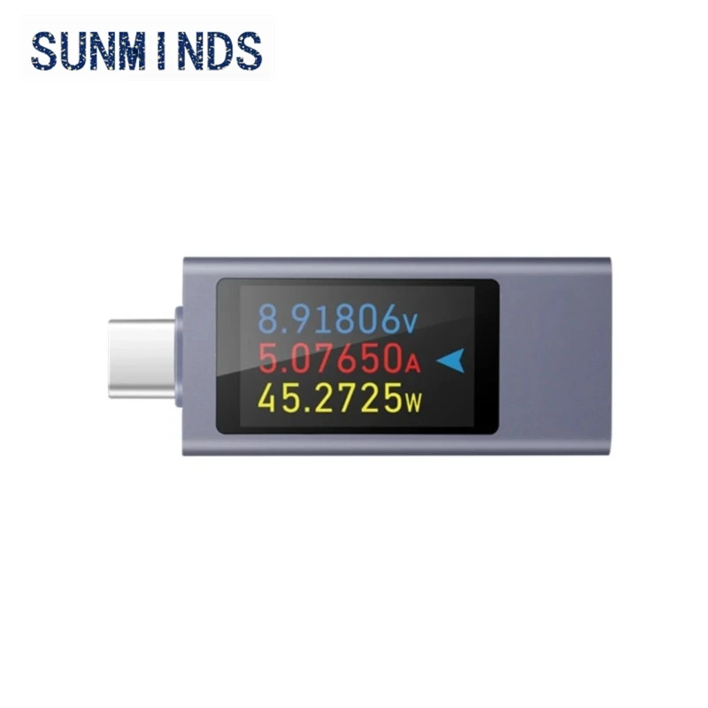 Multi-function Type-C Voltage Tester Color Screen Digital Power Meter Voltage Current Monitor Charging Tester DC 4-30V 0-12A