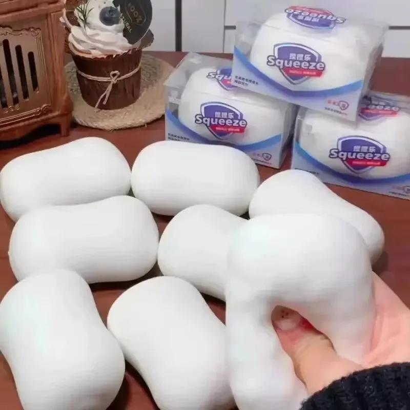 F6WBuilding Block Crisp Handmade Ball Soap Soft Squishy Toy Student Stressrelief DIY Homemade Crispy Handmade Squishy Ball Toy