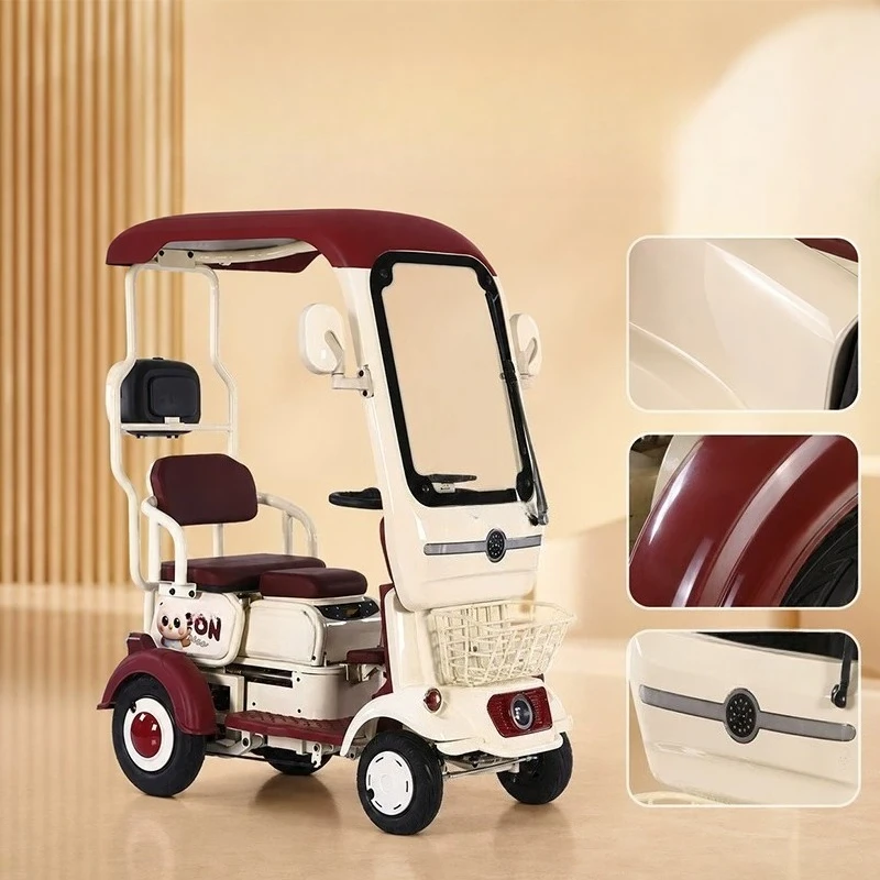 Small bus electric four-wheeler elderly scooter scenic car sightseeing car battery car