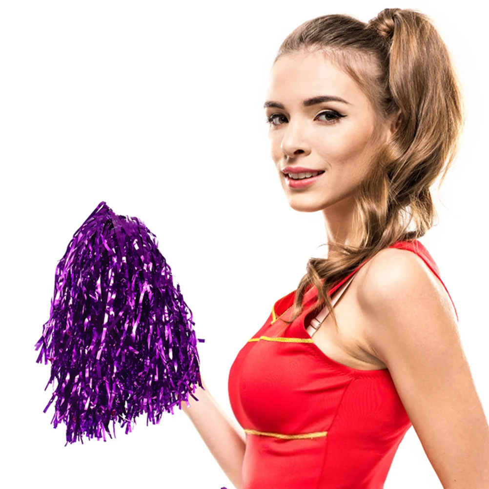 28 قطعة التشجيع بوم بومس ألوان نابضة بالحياة يده المشجع الكريات مدرسة الأحداث الرياضية الجمباز الرقص زينة الحفلات #6