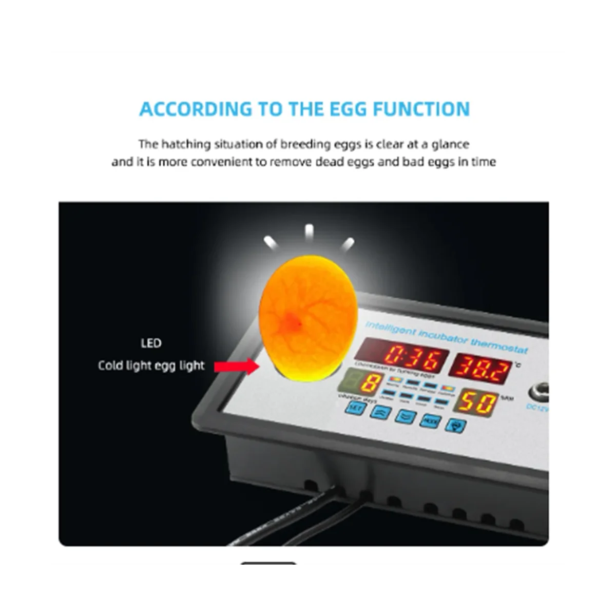 Smart Thermostat Digital ZFX-W9002 Thermostat Temperature Humidity Control Incubator 360 Automatic Egg Turning 220V