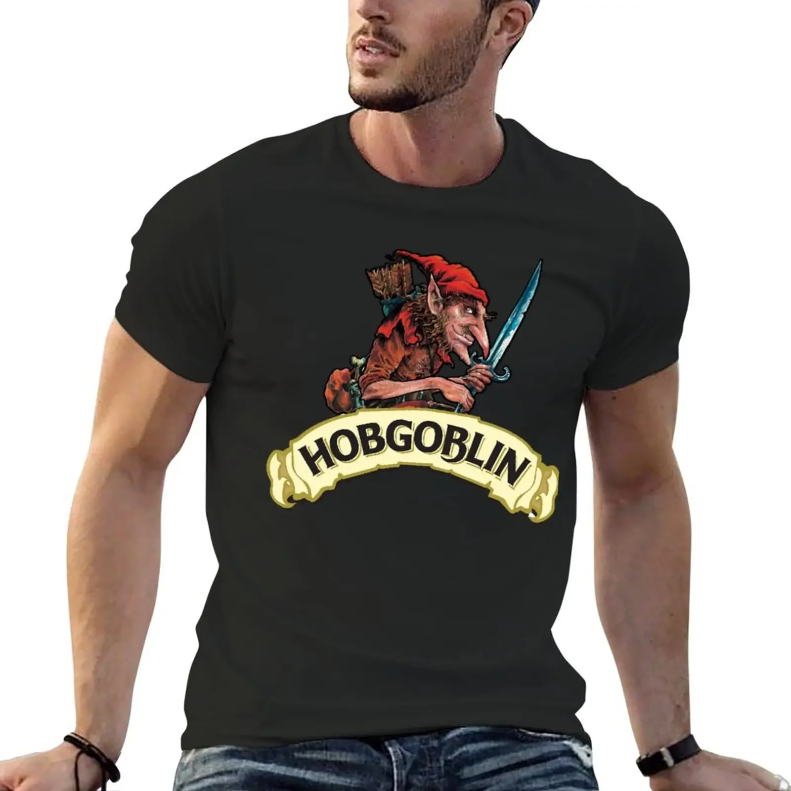 Hobgoblin logo Gold Wychwood brewery T-shirt korean fashion summer top boys animal print t shirt for men