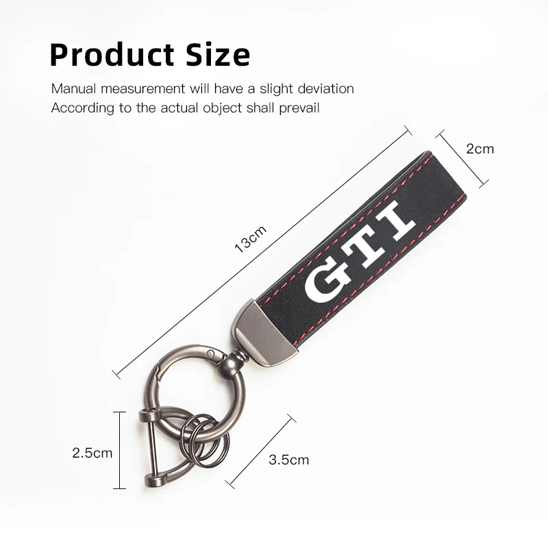 Car Suede Keychain Zinc Alloy Keyrings Accessories For VW GTI Polo Golf Passat Scirocco Tiguan Jetta T-ROC Touareg Touran CC GTD