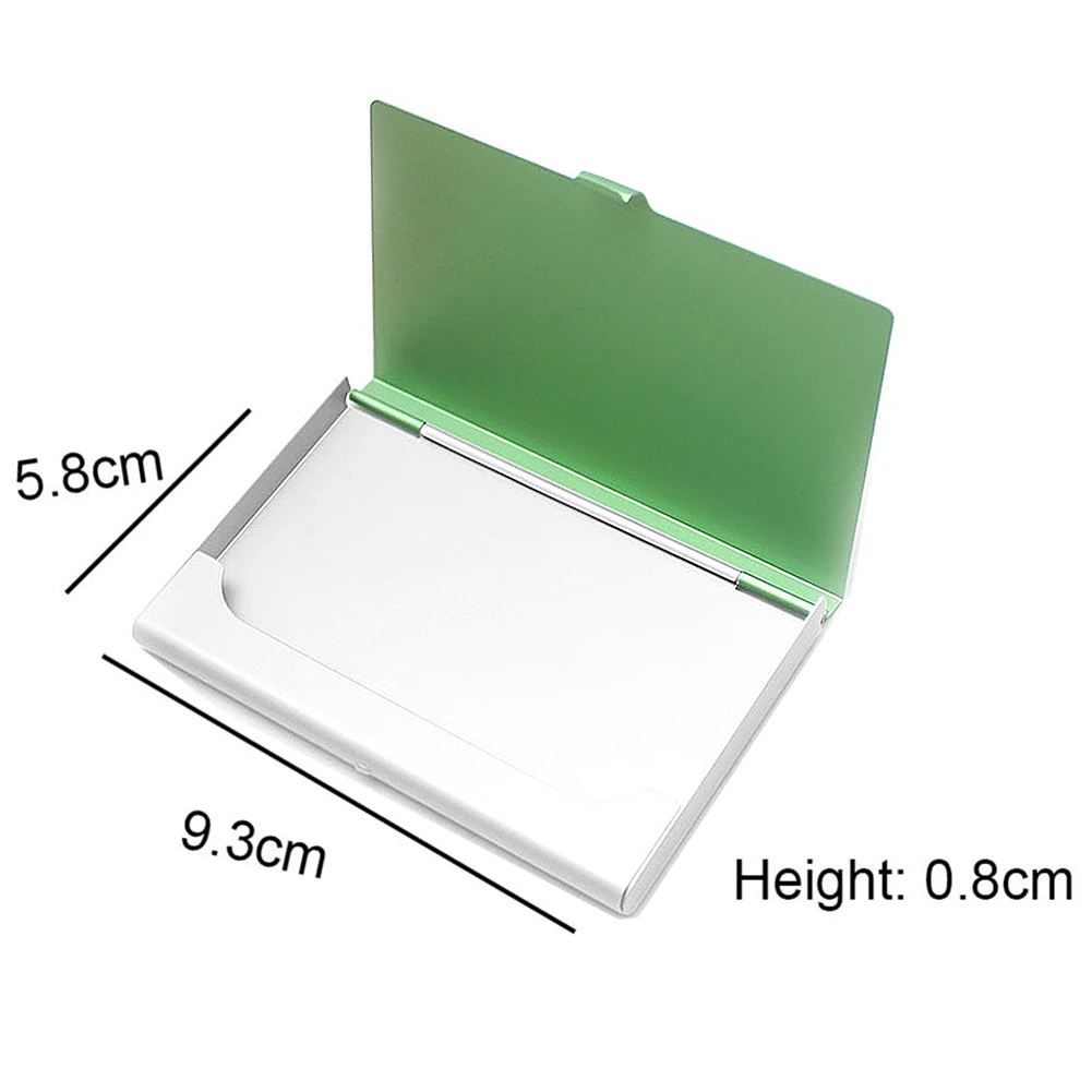 9.3x5.8cm Metal Business Card Holder Aluminium Card Storage CaseStainless Credit Card Case For Men Office Supplies Wholesale