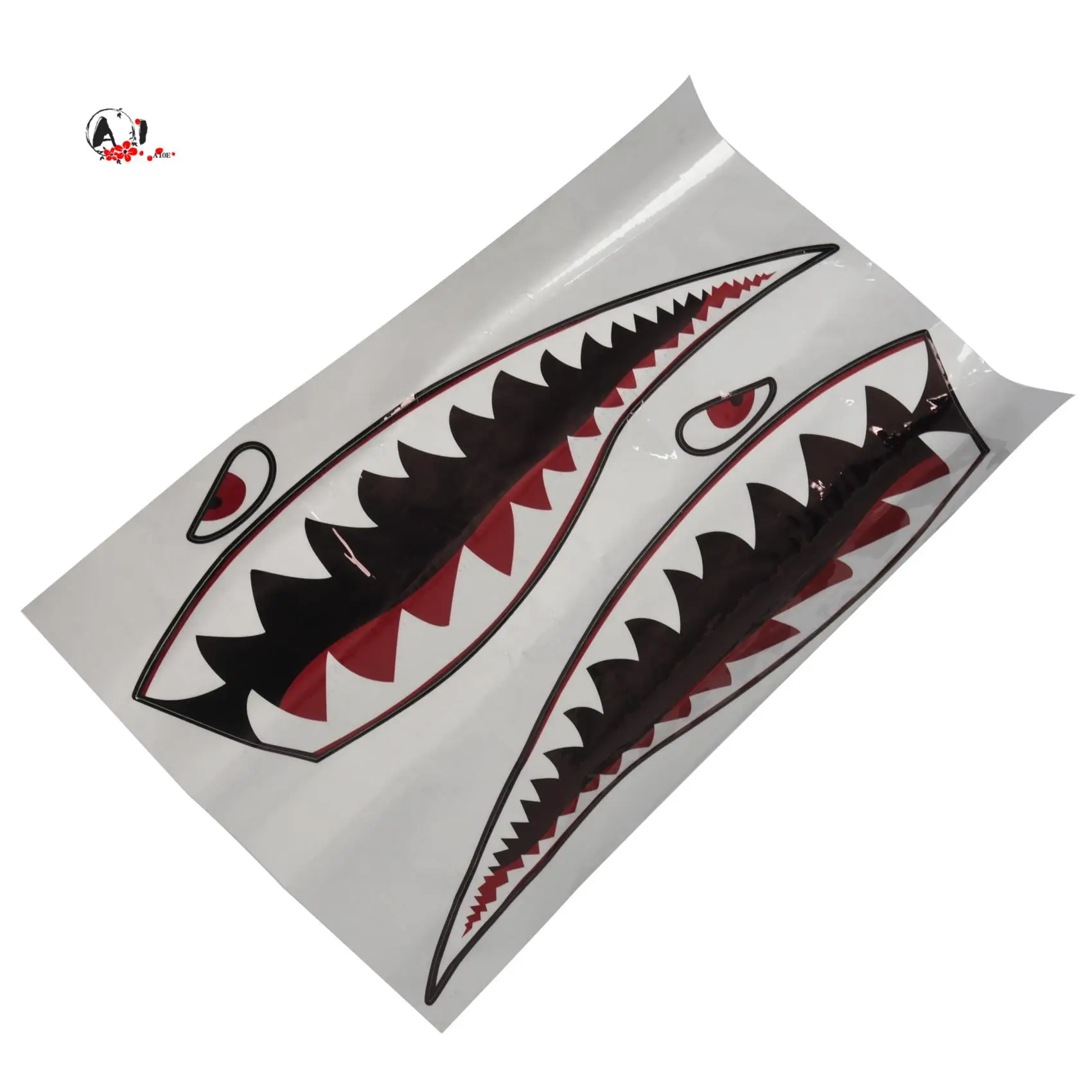 

A10E-Waterproof PVC Decal Shark Teeths For Kayak Boat Car Truck Stickers