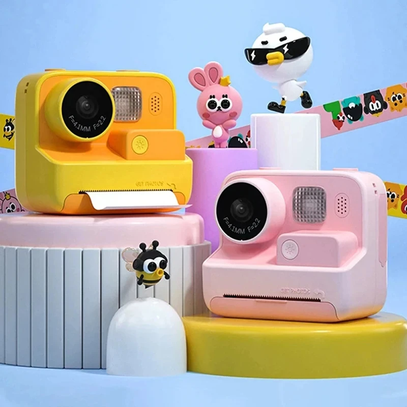 Child Camera Instant Print 2.0in IPS Screen with Thermal Print Paper HD 1080P Zero Ink Toys Gifts for Christmas/Birthday/Holiday