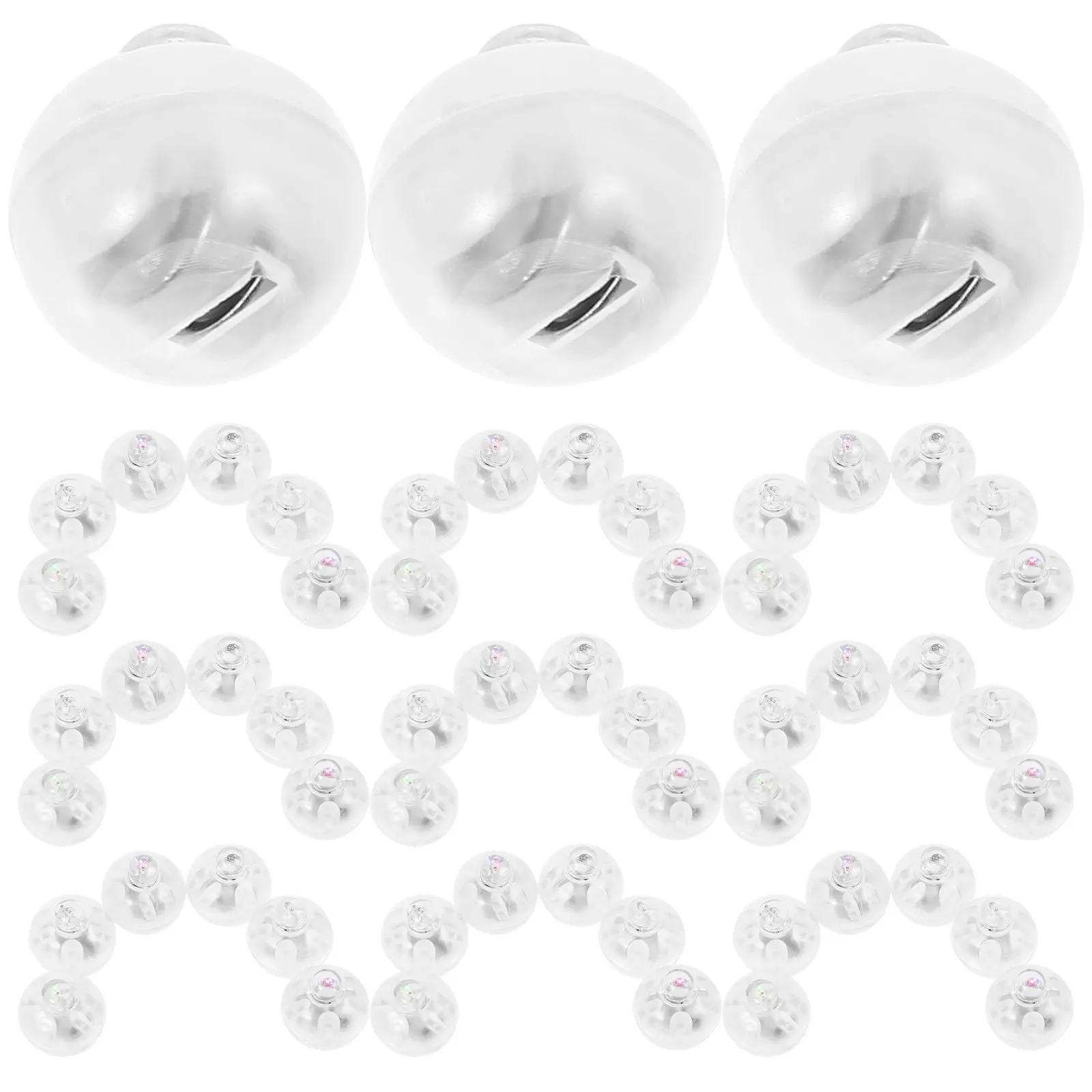 

100 PCS Round LED Flash Ball Lamp Balloon Light Ornament Christmas Wedding Party Decoration (Colorful)