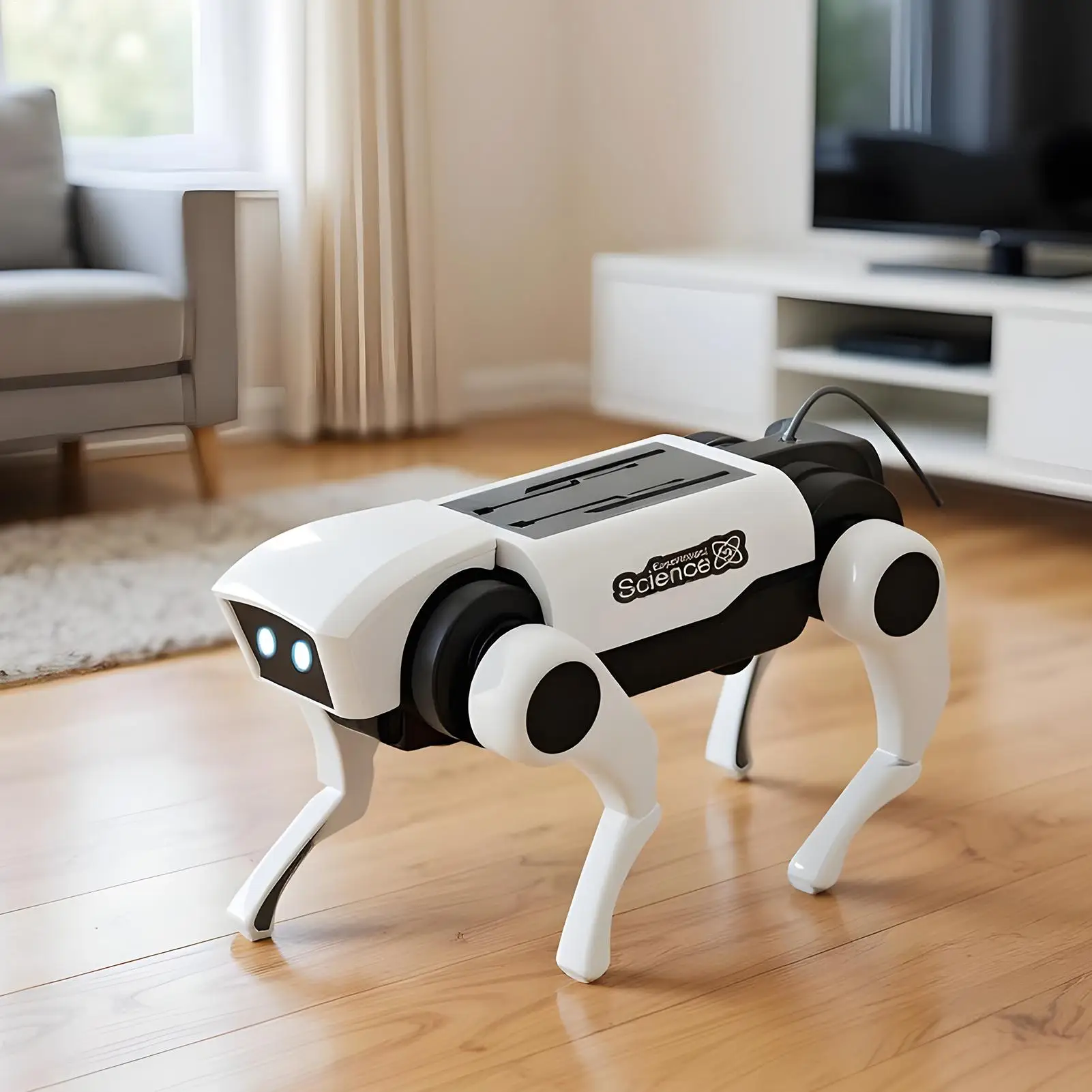 ชุดหุ่นยนต์สุนัขเสมือนจริง ชุดเรียนรู้และเล่นเสริมทักษะ ของเล่นหุ่นยนต์สุนัขพลังงานแสงอาทิตย์แบบอินเทอร์แอคทีฟ สำหรับผู้ใหญ่ เด็กชาย เด็กหญิง ของขวัญวันเกิดและวันหยุด
