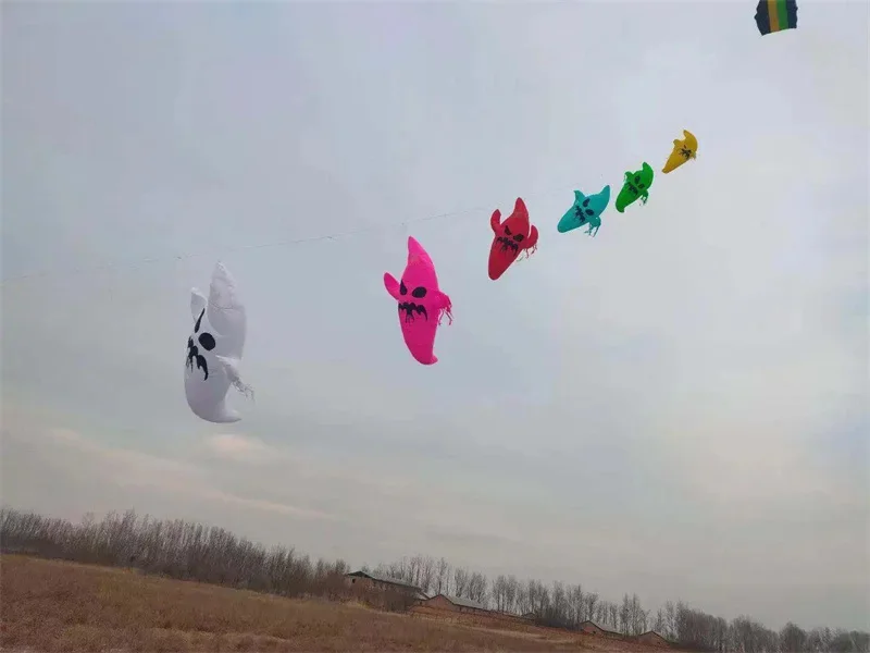 Soft kite multicolor fabric splicing pendant kite software kite soft kite inflatable pendants windsock Socks fly adult toy hoka