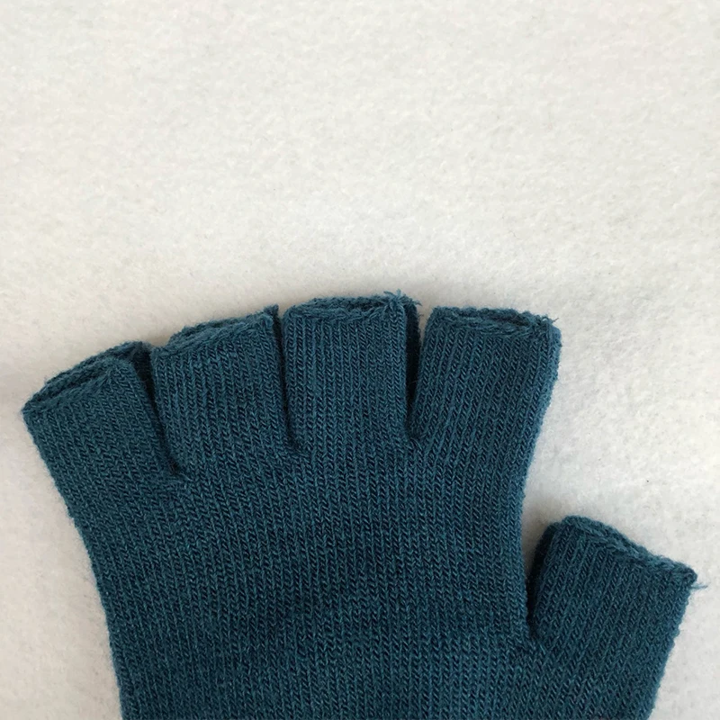 Autumn Winter Knitted Fingerless Gloves Women Men Half Finger Fingerless Gloves Super Warm Outdoor Mittens Solid Color Guantes