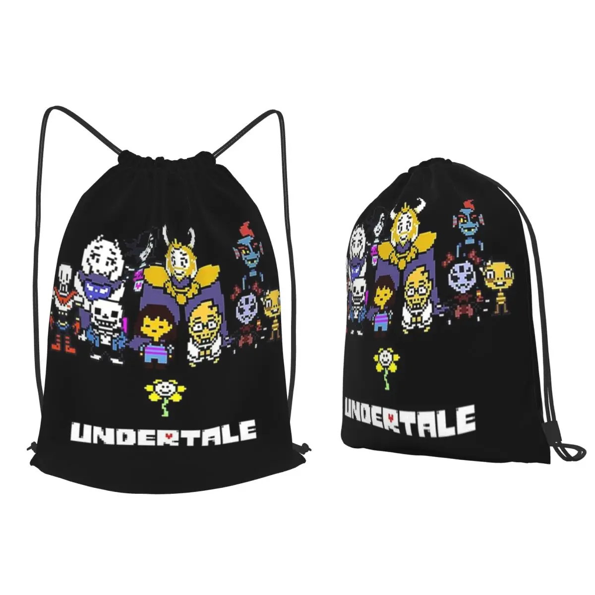 Undertale Gamer Gaming Backpacks Casual Drawstring Bags Shoes Bag Book Bags for Man Woman Students