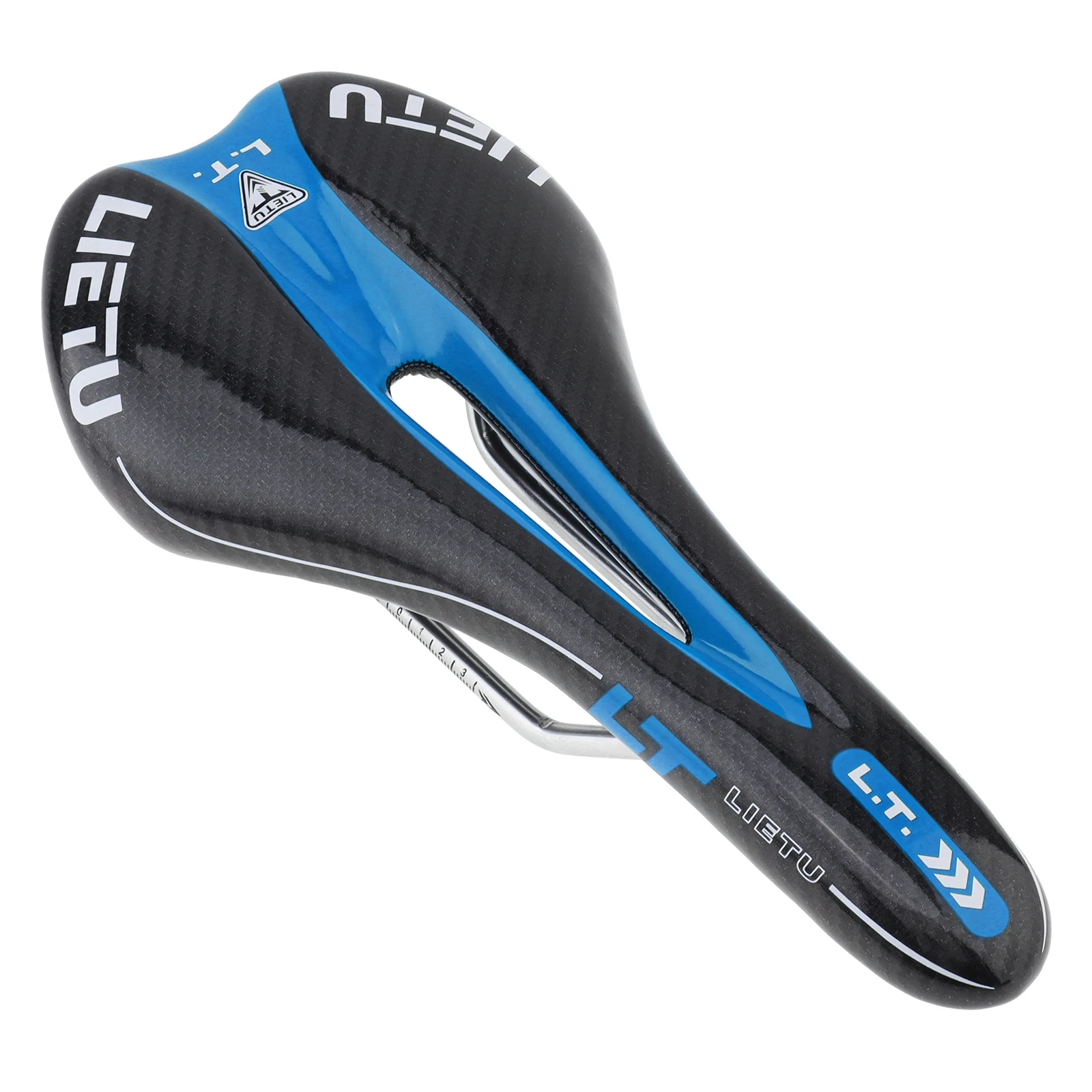 LIETU 4 Colors 3K Weave Soft Bike Saddle with Hollow Design for MTB / Road Bicycle