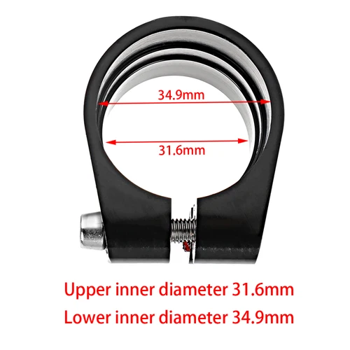 Imagen 2 del producto Abrazadera doble para tija de sillín OUO, abrazadera para tija de sillín doble para bicicleta de montaña y carretera, abrazaderas de tubo de sillín de aluminio CNC para piezas de bicicleta con marco de carbono