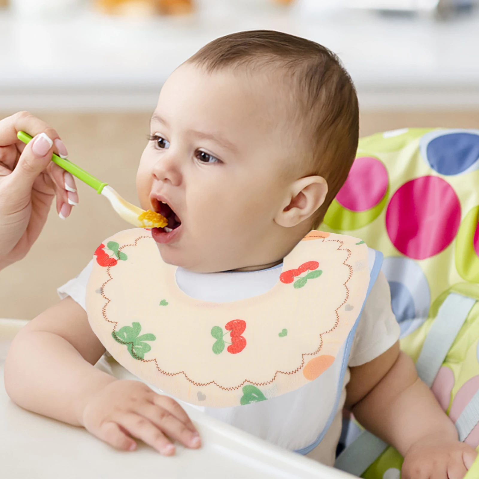 

Baby Bibs 6 Layers Cartoon Saliva Cloth Newborn Anti-spit Drool Absorbent Feeding Toddler Eating Lightweight Dry Comfortable