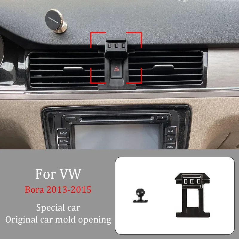 

Car Phone Holder For VW Bora 2013-2015 Wireless Charger Automatic Clamping 360° Rotating Navigation Bracket