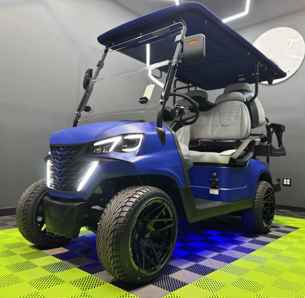 

Street Legal Wholesale Luxury 4 Seater Custom Off-Road 72V Lithium Battery Electric Golf Cart Solar Panel Golf Buggy