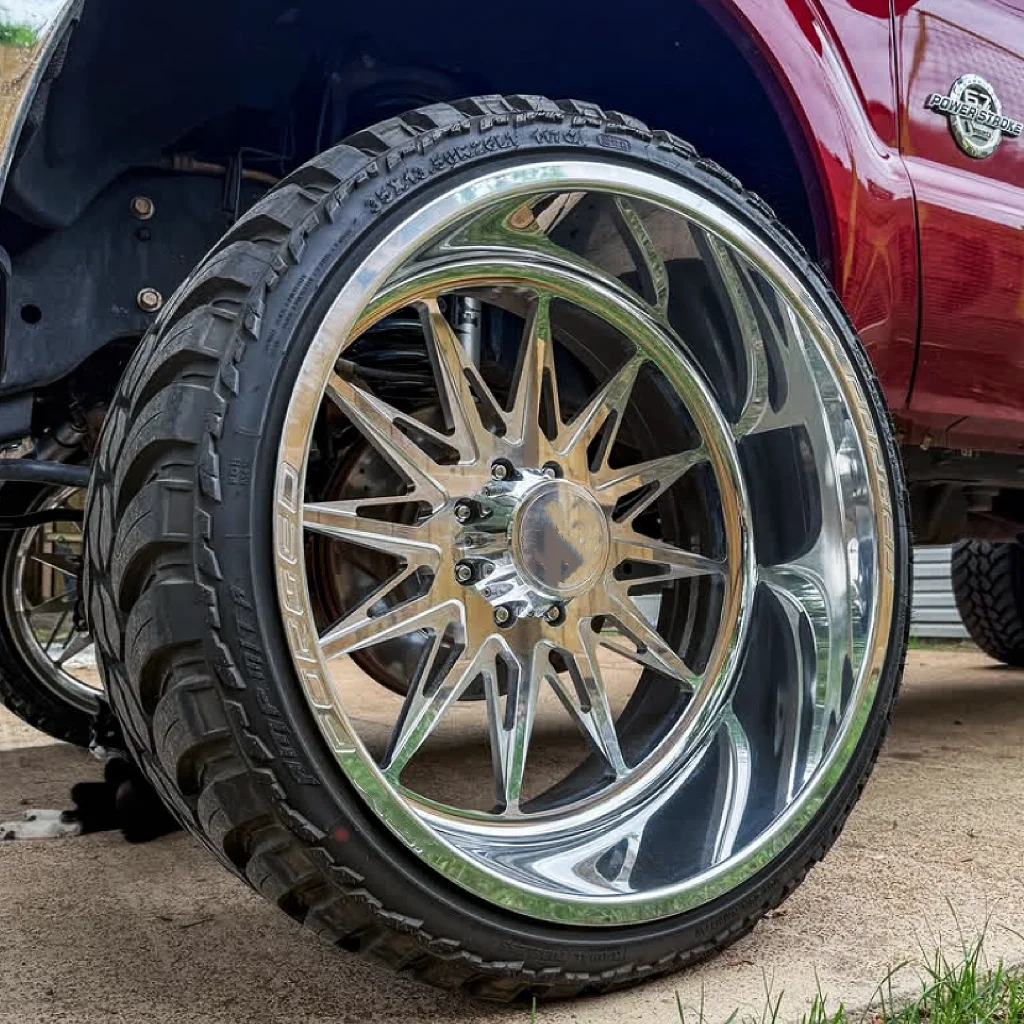 For Heavy Duty Truck Rims 26x16 28x14 28x16 Polished Forged Alloy Wheels for Ford F250 Silverado GMC Dodge Ram Toyota Pickup