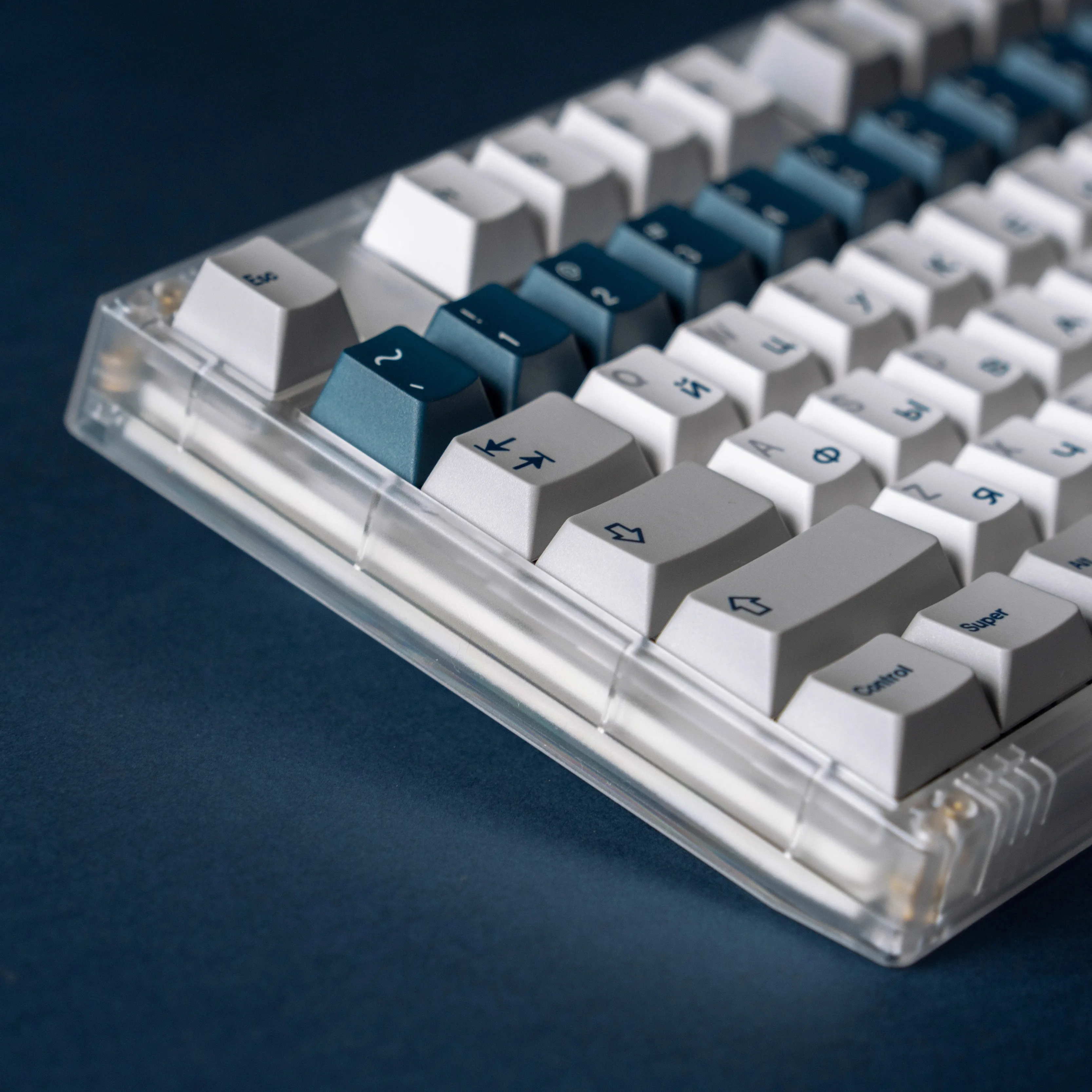 GMK Prussian Alert The Prussian Blue theme keycaps Mechanical keyboard thermal sublimation customization 177 keys