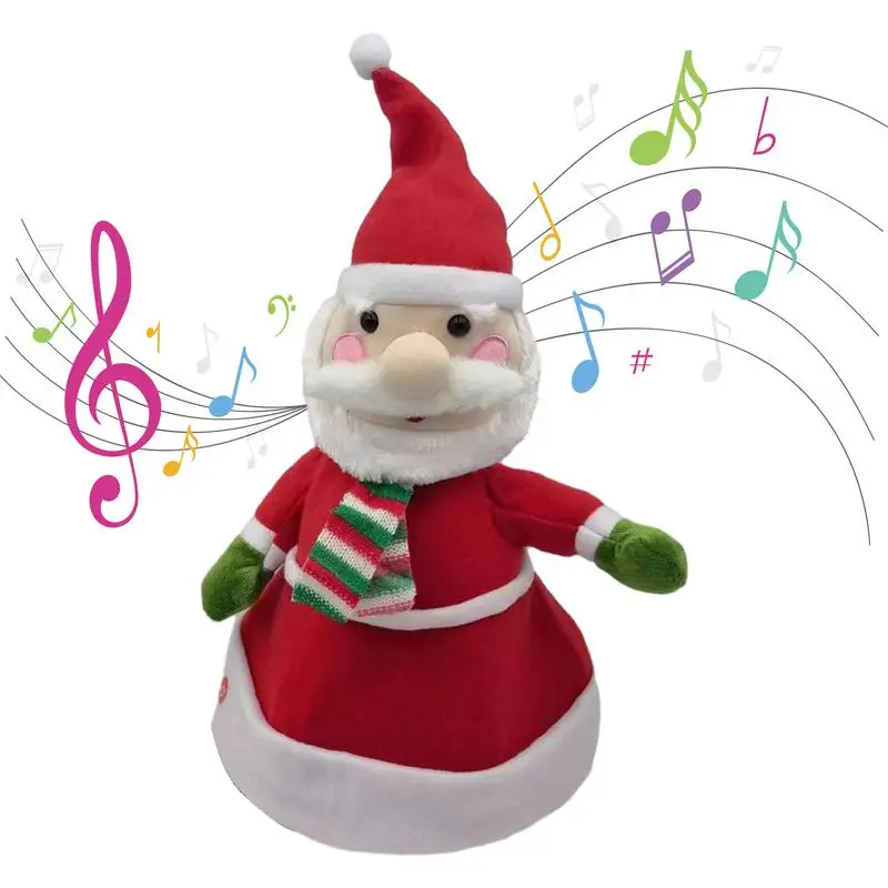 Dancing Santa Electric Swinging Singing Musical Toy Animated Plush Home Decor For Christmas Musical Christmas Figure For Parties