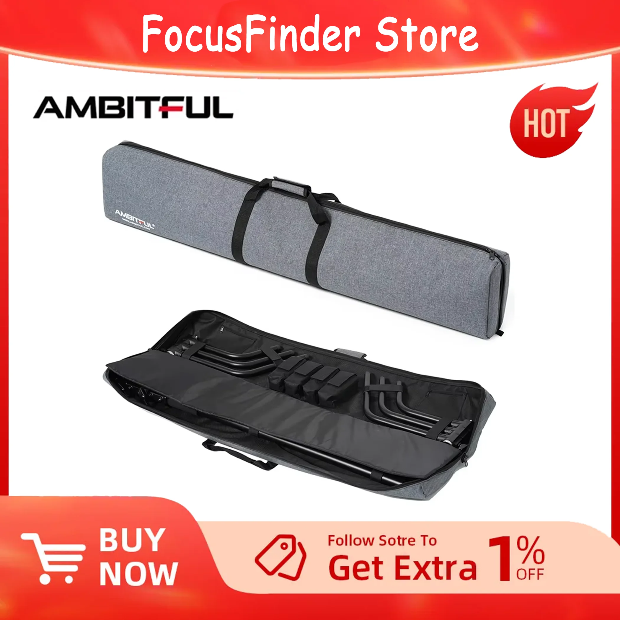 AMBITFUL PB20 Magic Leg Storage Bag Photographic Equipment Carrying Case (can fit 2 sets of C-type light stands)