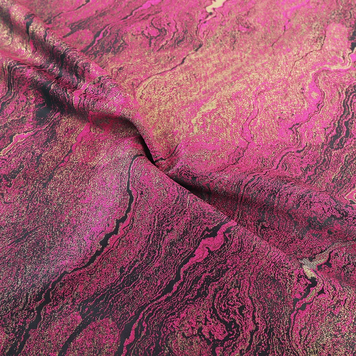 

Glitter Metallic Gradient Fabric for Tablecloths Curtain Home Decor Jacquard Fabric for Clothes Sewing Design 150*150cm