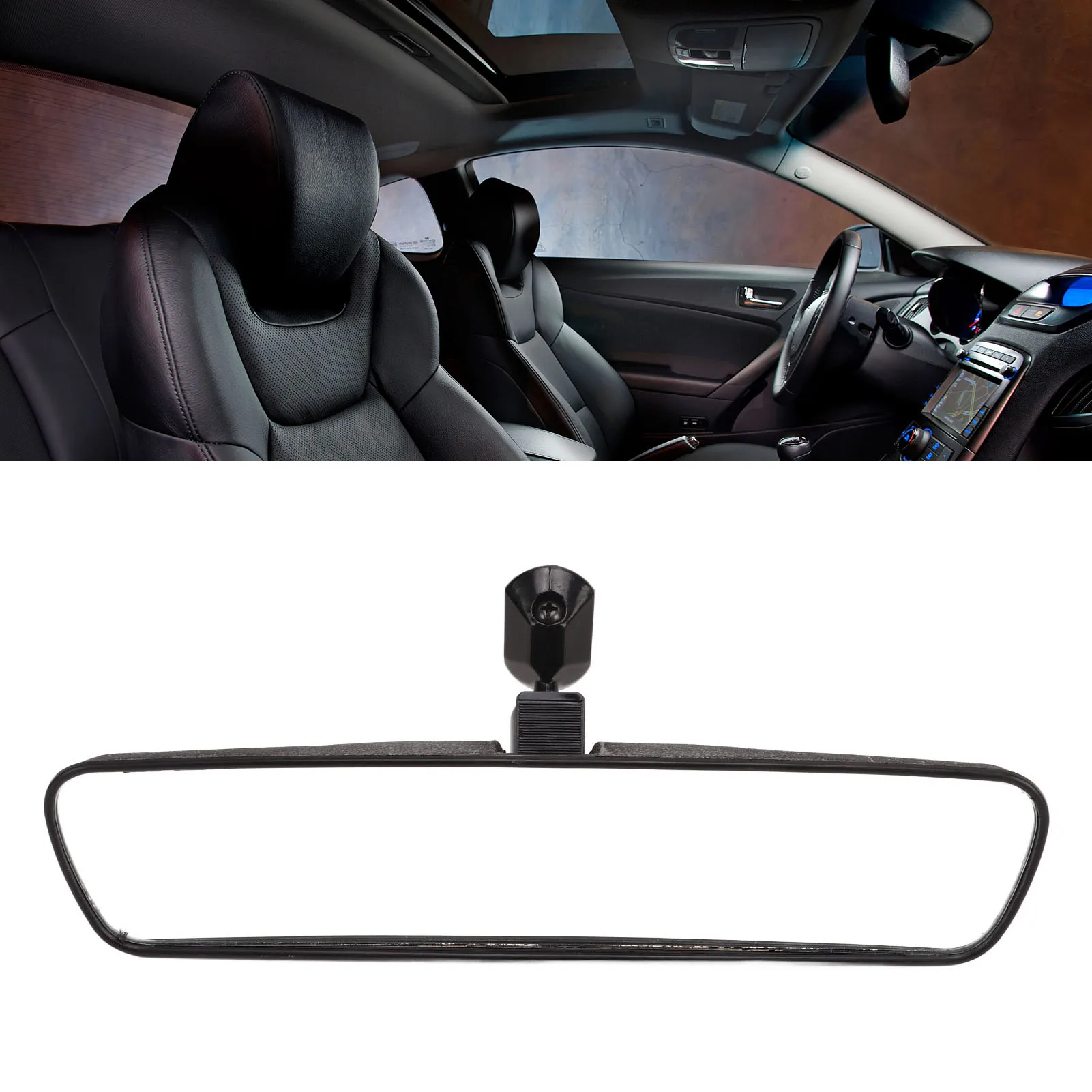 10 Inch Car Interior Rearview Mirror 360 Degree Adjustable Anti Glare Rear View Mirror Universal For Cars