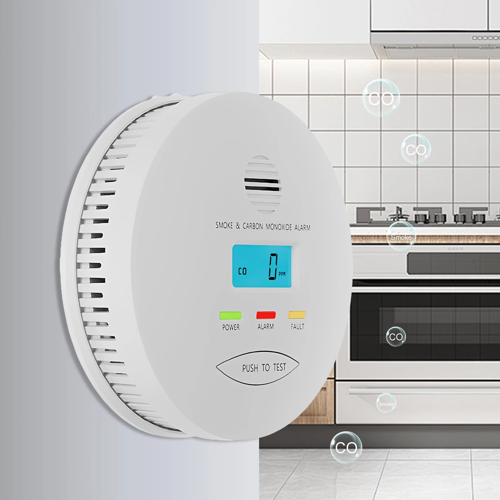 

Детектор дыма и угарного газа 2-в-1 (батарейки в комплект не входят) – Детектор дыма и CO для дома, автодомов, кемперов и прицепов-дач