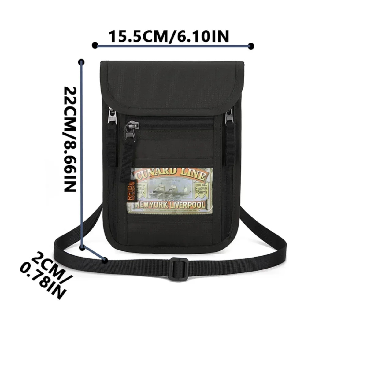 Men's and Women's Outdoor Card Bag Multi functional Waterproof ID Card Bag Card Sleeve Hanging Rope chest bag