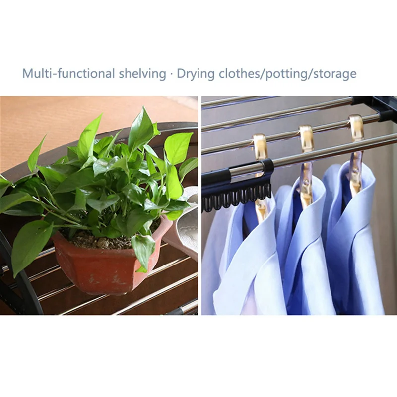 ABWP-2X Balcony Drying Shoe Rack Folding Window Diaper Drying Rack Laundry Clothes Dryer, Indoor Towel Storage Rack 40Cm