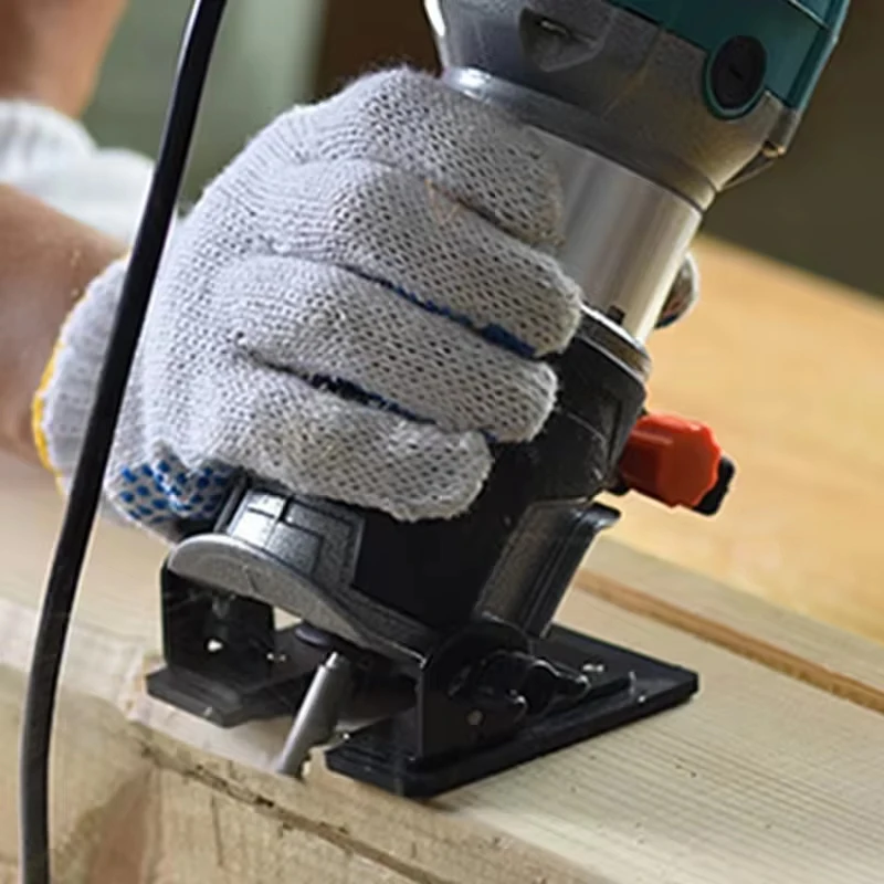 Wood Router Base Dust Cover Milling Trimming Machine Base Compact Plunge Router Trimming Machine Milling Stand Trimmer Base Tool