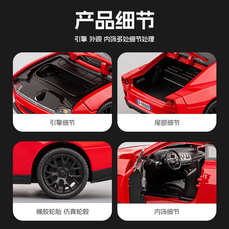 

1:32 SRT Hellcat High Simulation Diecast Metal Alloy Model car Sound Light Pull Back Collection Kids Toy Gifts