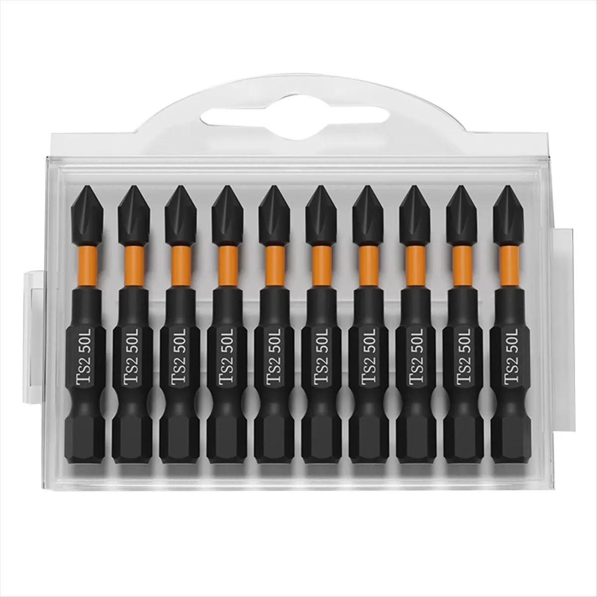 AT16 10PCS 50mm PH2 Magnetic Bit Set Impact Batch Head Hardness Screwdriver Bit Screw Driver Hand Tool