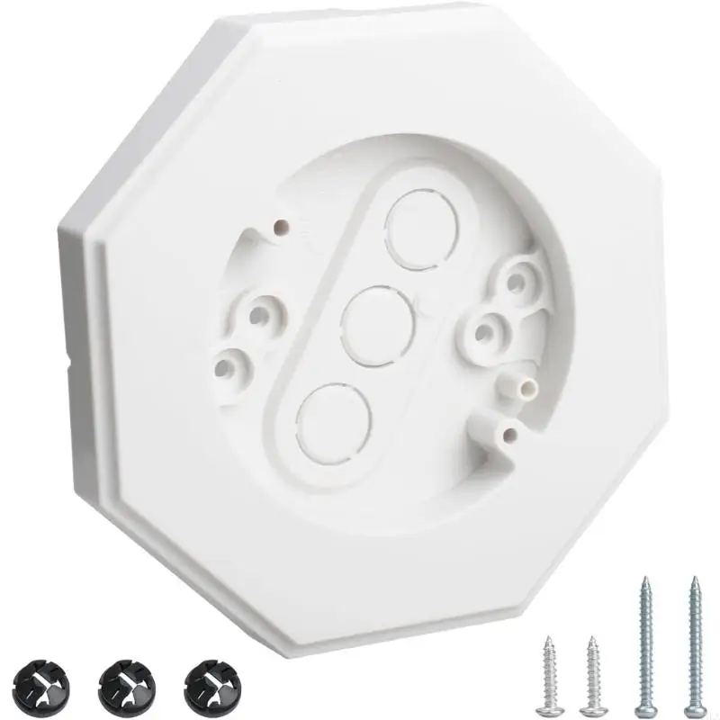 

U4LA Textured Octagonal Electrical Mounting Plate Convenient Accessory for Exterior Light Fixtures Up to Large Capacity