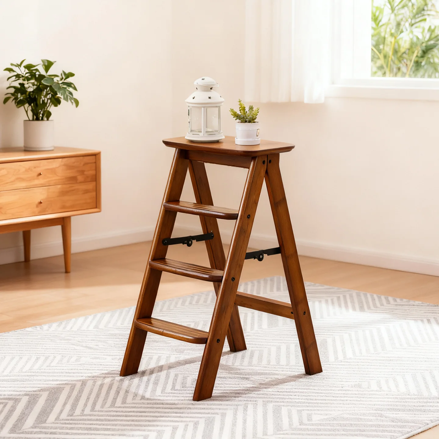 

Folding ladder stool thickened and bold climbing ladder