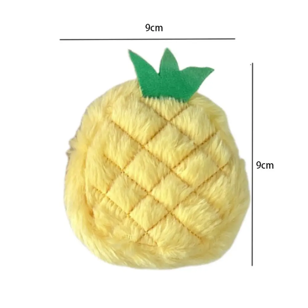 Mini miękki kształt owocu pluszowa portmonetka kreskówka śliczna torba brelok wisiorek truskawka ananas torba do przechowywania kobiet