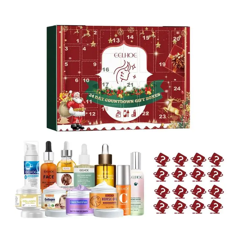 Makeup Advent Calendar Christmas Makeup Set 24pcs Beauty Care Box Gift Set Funny Makeup Calendar For Holiday Countdown For Women