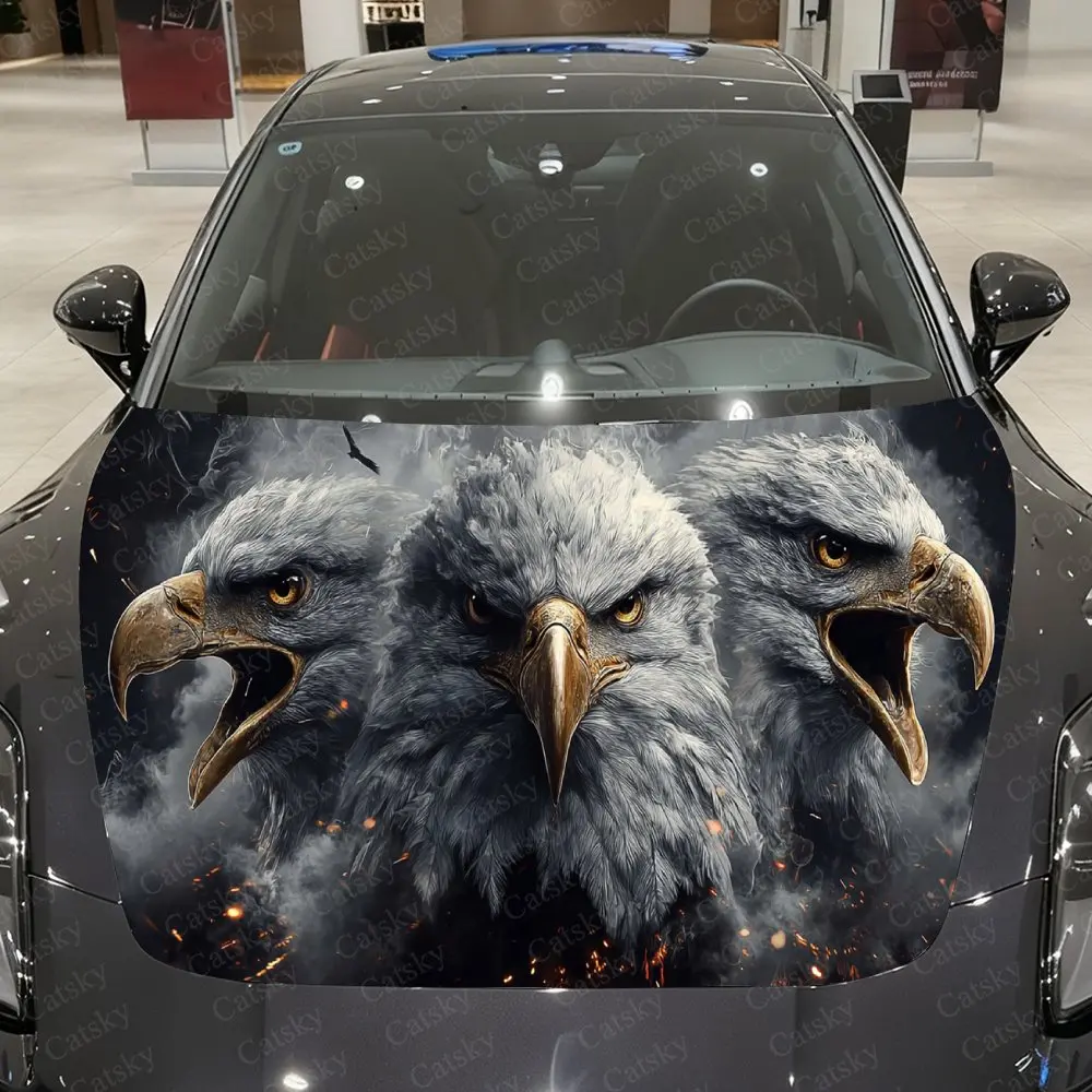 

Виниловая пленка Flame & Mist Majestic Eagle для автомобиля, водонепроницаемая наклейка на капот из ПВХ, самоклеящиеся устойчивые к царапинам наклейки