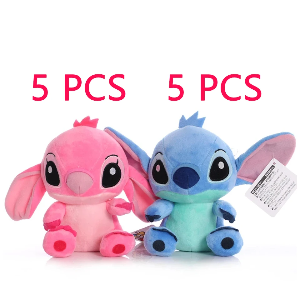 @@1-10 PCS 20cm 스티치 인형 모델 만화 인형 봉제 인형 애니메이션 플러시 아기 장난감 카와이 어린이 생일 선물 크리스마스