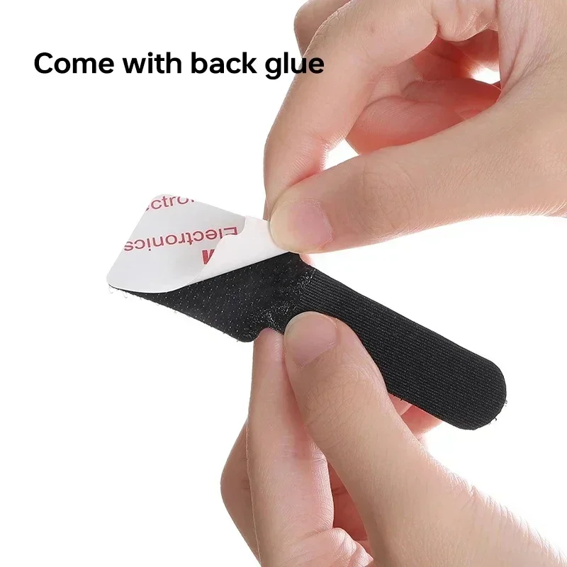 20/10/5PCS Organizzatore di cavi rilasciabili Fascette Mouse Auricolari Gestione dei cavi Fascette in nylon Riutilizzabili Loop Hoop Cinghie di nastro Cravatta